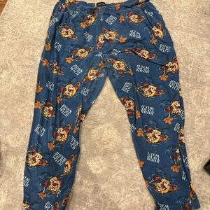 Vintage Looney Tunes Born To Be Wild Tasmanian Devil PJ Pants Size XL
